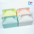 Custom logo Color Cake/dessert ppaer packaging Box With Handle